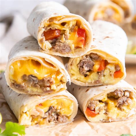 BREAKFAST BURRITOS .